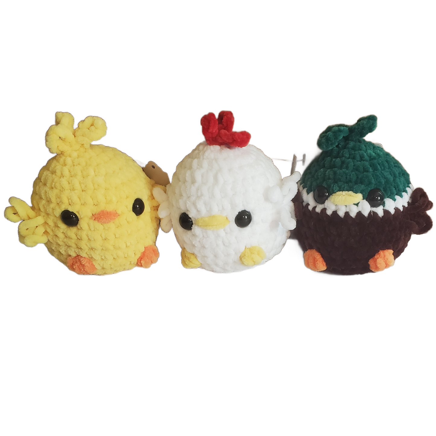 Handmade Crochet Duck, Chicken & Mallard Plush – Adorable & Soft Gift