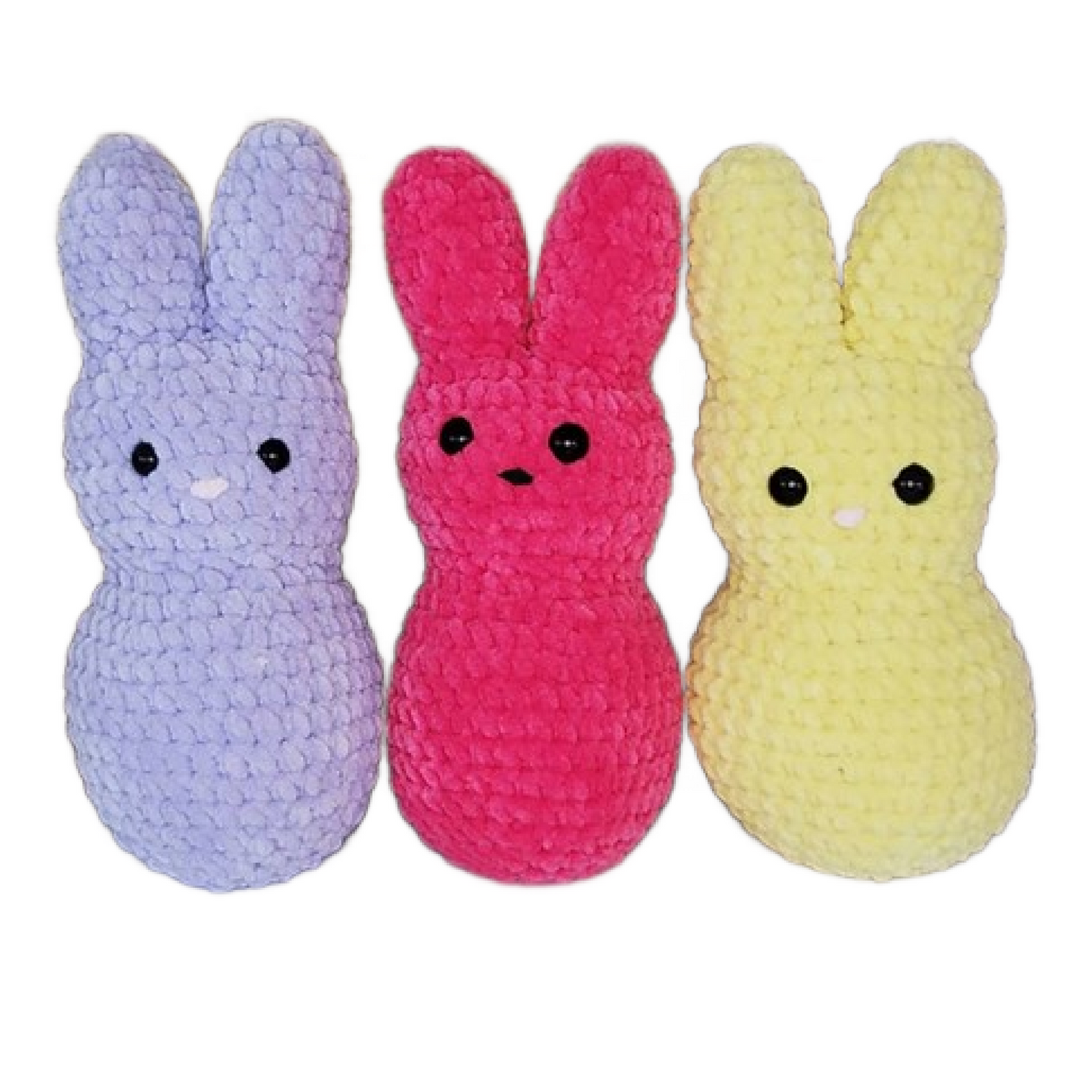 Easter Bunny Plushie – Handmade Chenille Yarn Peep – Soft and Adorable Bunny in Multiple Colors