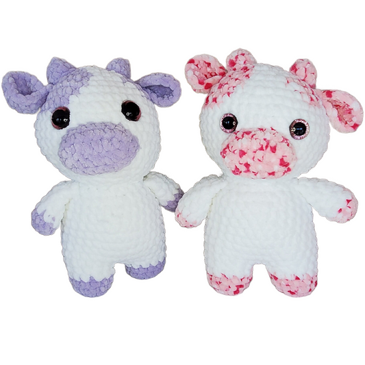 Handmade Crochet Cow Plush – Soft Amigurumi Cow Toy