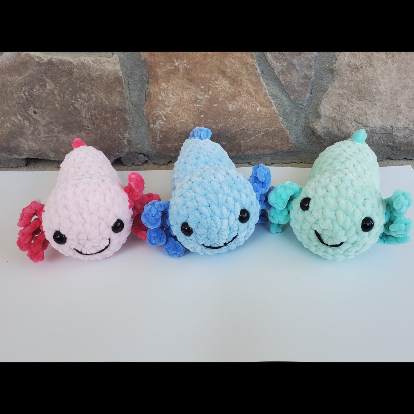 Handmade Crochet Axolotl Plush – Soft Amigurumi Axolotl Toy