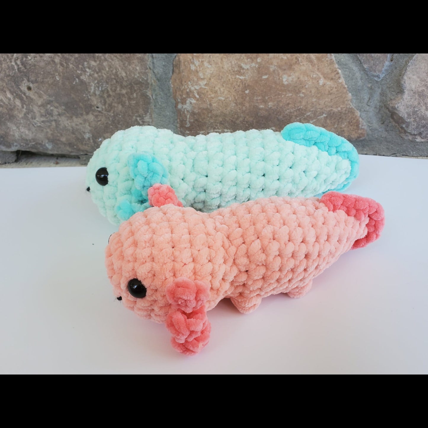 Handmade Crochet Axolotl Plush – Soft Amigurumi Axolotl Toy