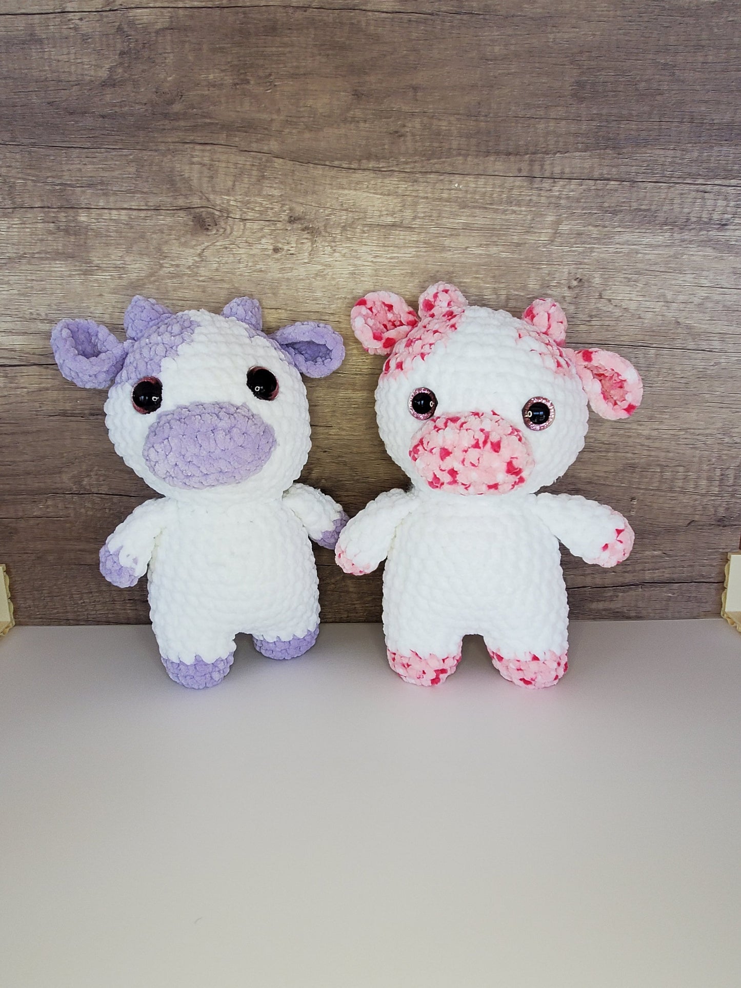 Handmade Crochet Cow Plush – Soft Amigurumi Cow Toy