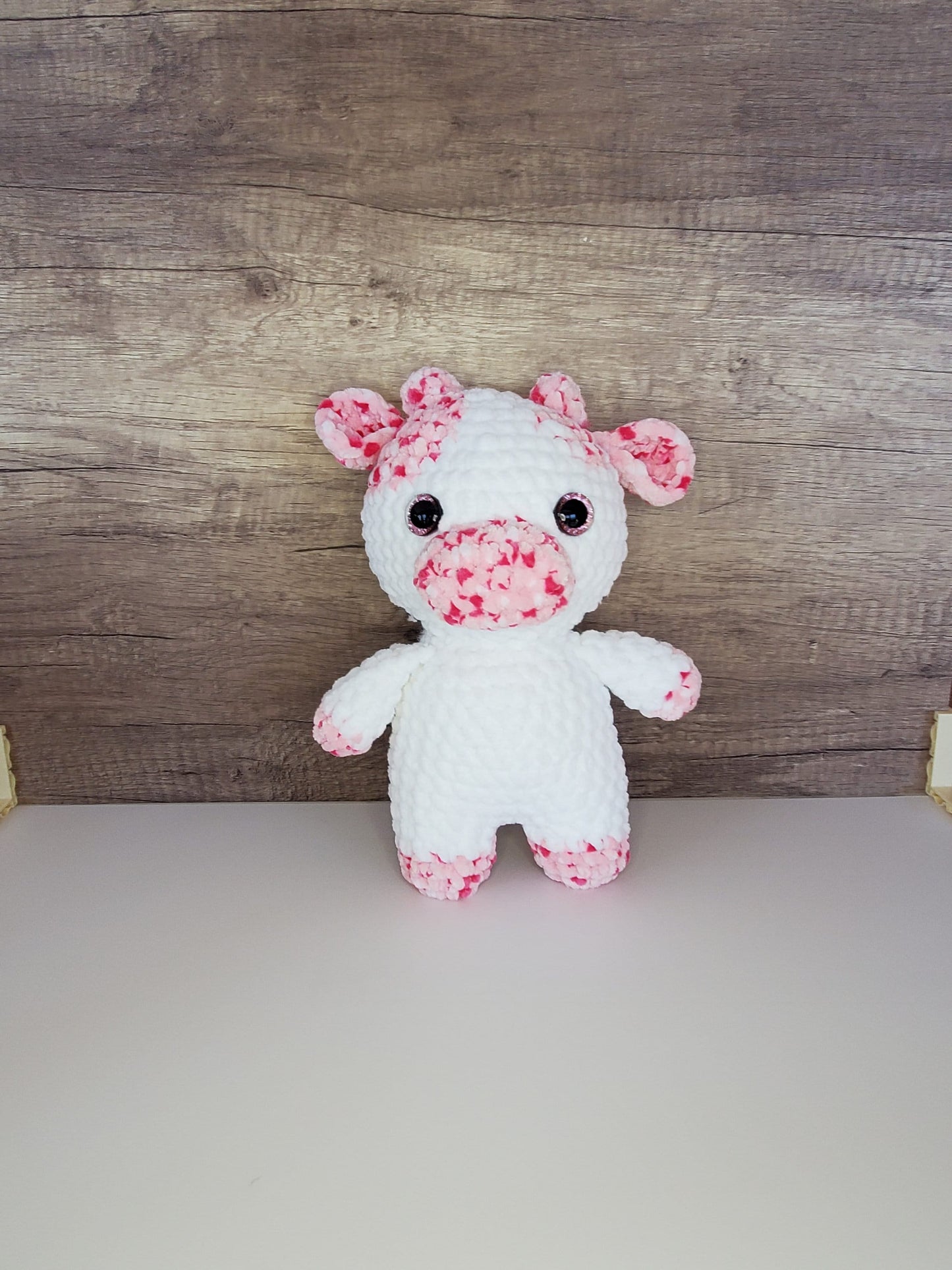 Handmade Crochet Cow Plush – Soft Amigurumi Cow Toy