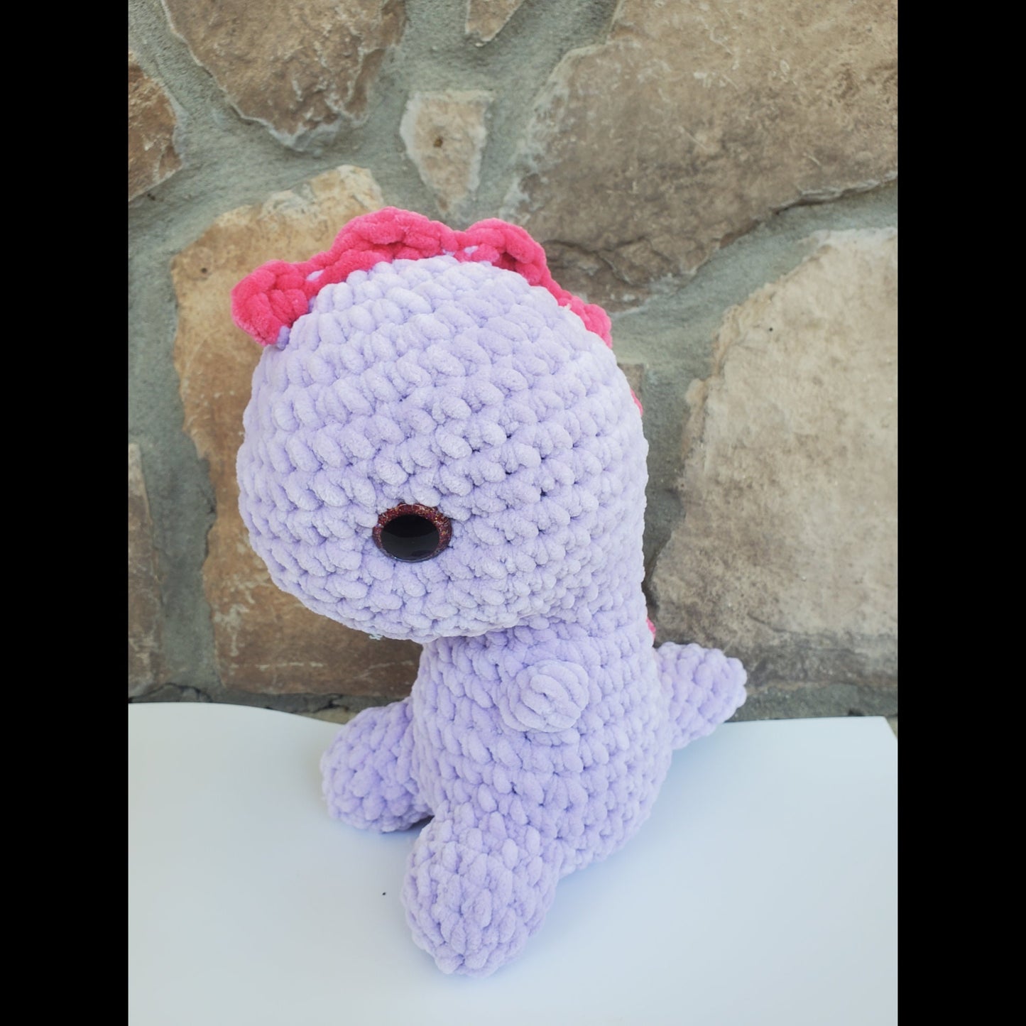 Handmade Crochet Dino Plush – Adorable Amigurumi Dinosaur Toy