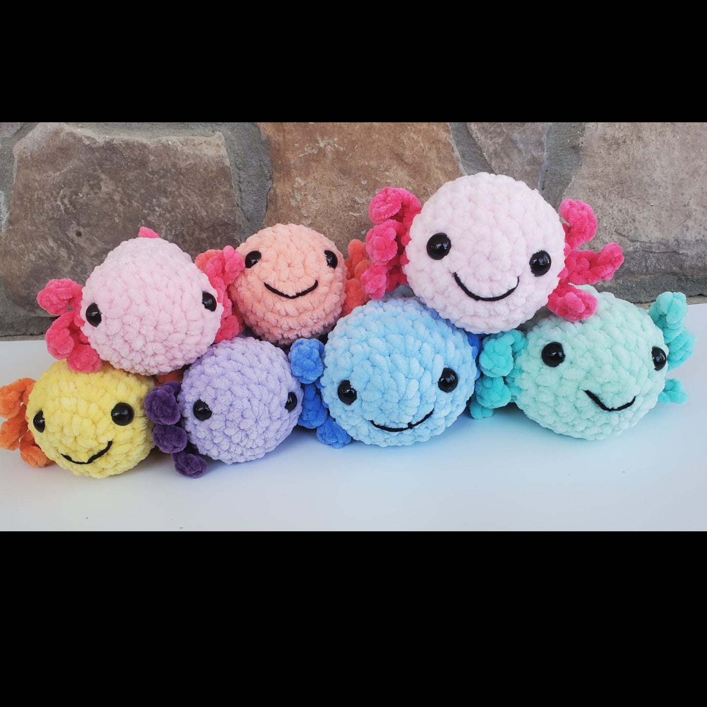 Handmade Crochet Axolotl Plush – Soft Amigurumi Axolotl Toy