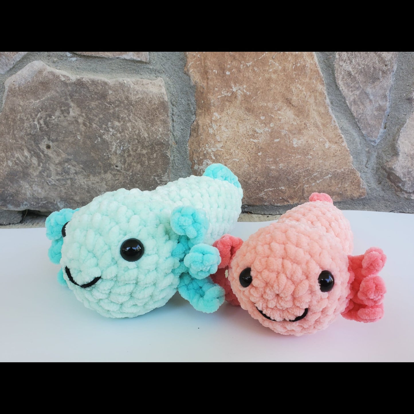 Handmade Crochet Axolotl Plush – Soft Amigurumi Axolotl Toy