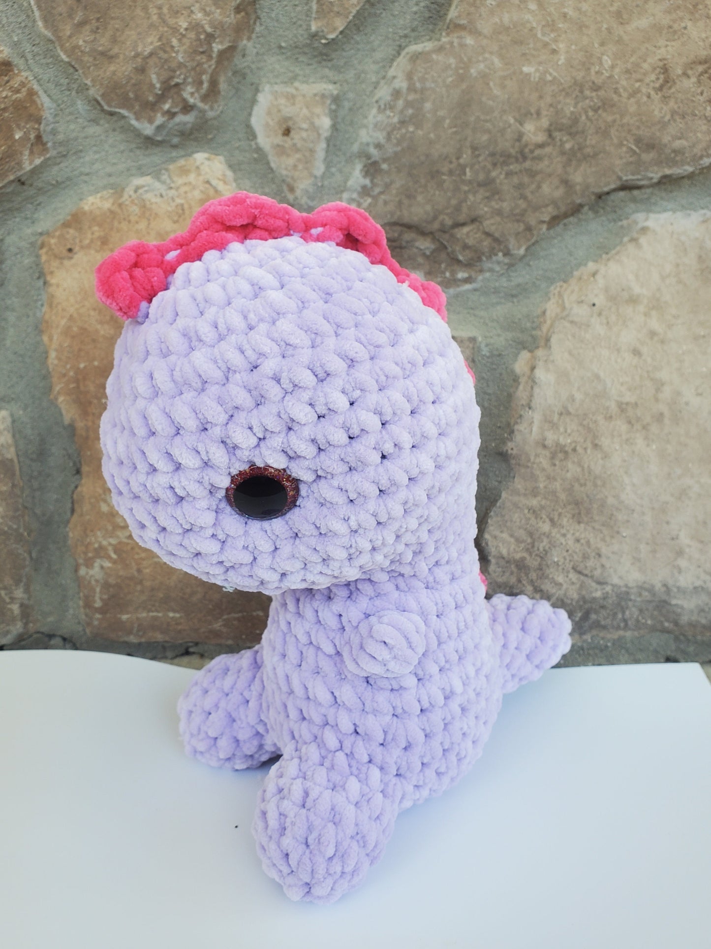 Handmade Crochet Dino Plush – Adorable Amigurumi Dinosaur Toy