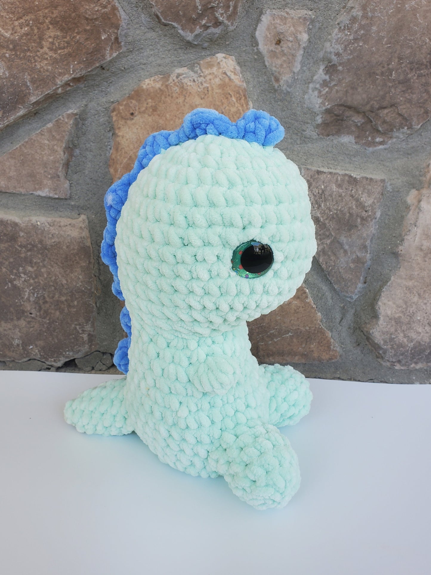 Handmade Crochet Dino Plush – Adorable Amigurumi Dinosaur Toy